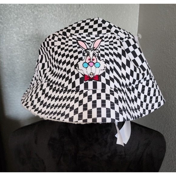 Disney Store Alice in Wonderland White Rabbit ( Nivins ) Adult Bucket Hat NWT - Picture 2 of 14